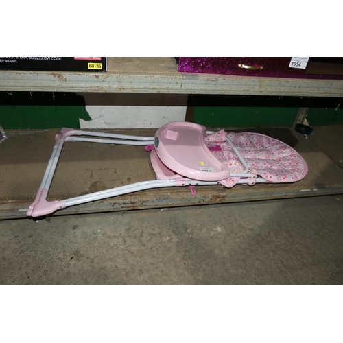 1055 - A child's pink folding high chair