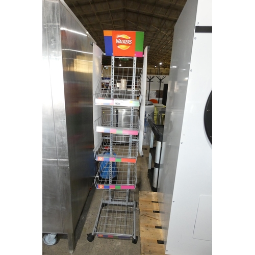 1130 - A shop mobile crisp packet display rack