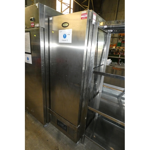 1140 - A commercial stainless steel single door freezer by Foster type FSL400L - trade