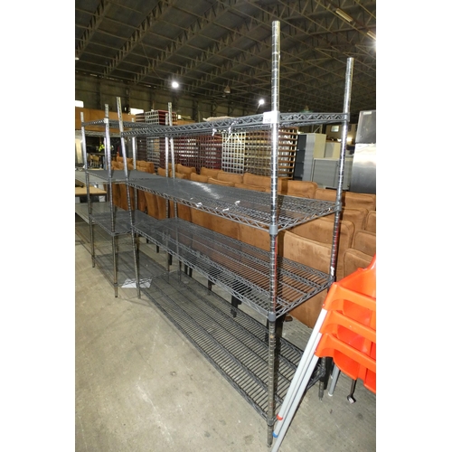 1149 - A catering type rack with 4 shelves approx 180x50x190cm