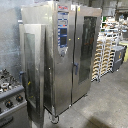 1169 - A rational combi oven, would be 20 grid with mobile rack (not included) comes with spare door - trad... 