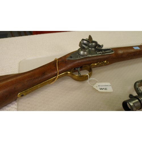 A modern non-firing display replica of a British Brown Bess flint lock ...