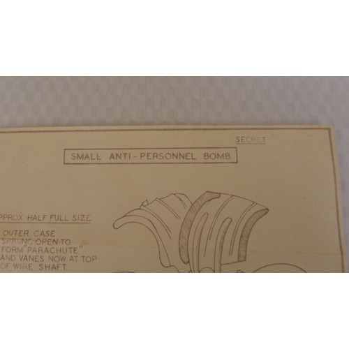 3041 - WW2 - A rare completely inert and safe German SD2 Butterfly Bomb casing (Sprengbombe Dickwandig SD2)... 