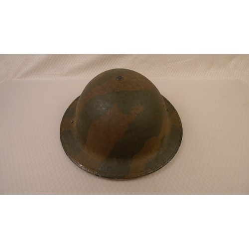 A WW2 British Army RAF Mark II Brodie metal helmet with liner