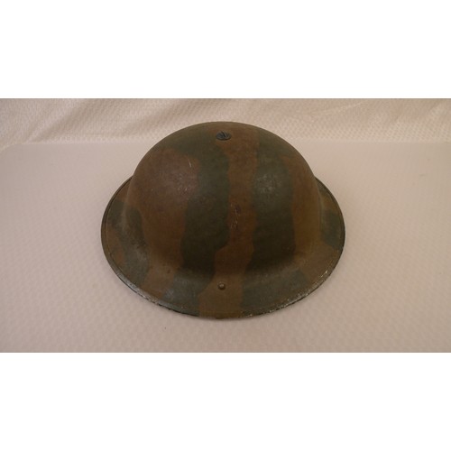 A WW2 British Army RAF Mark II Brodie metal helmet with liner