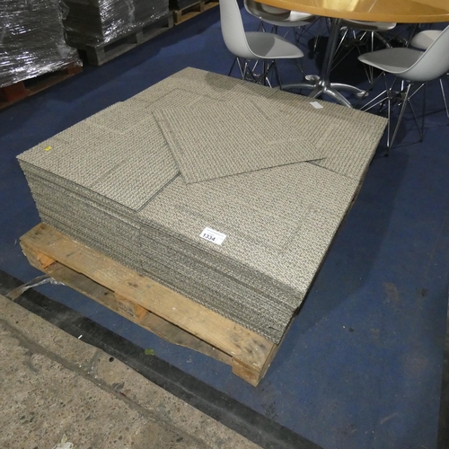 1334 - A quantity of approx 200 grey/brown patterned carpet tiles approx 50x50cm