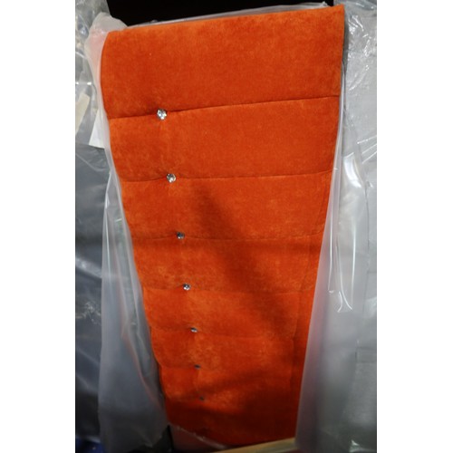 603 - An Eli upholstered headboard - orange, 4ft 6inch