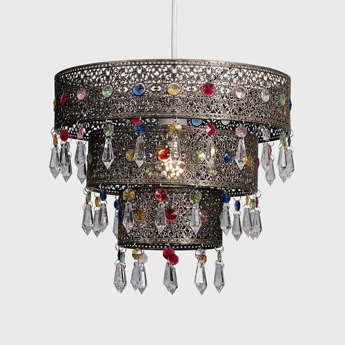 168 - 1 x 23cm h metal novelty pendant shade (spider) RRP £23. Please note that this is for a shade only, ... 