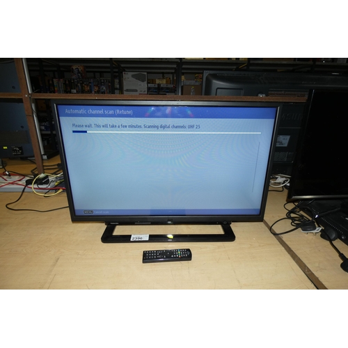 2396 - A 32 inch HD TV by Toshiba type 32D1533DB, Comes with stand and remote control - trade  Tested Worki... 