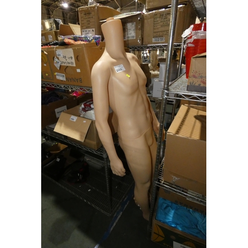 2593 - A male full size adult manikin, head requires attention and no stand is included