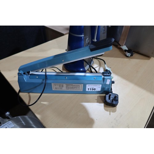 1196 - An electric plastic bag impulse sealer type PFS-300 450w trade  Tested Working