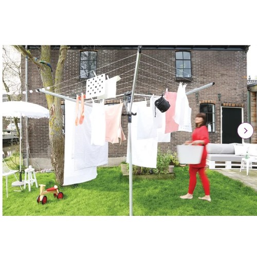 626 - 1 x Brabantia Lift-o-matic rotary clothes line (50m) and 1 x Brabantia rotary clothes line ground sp... 