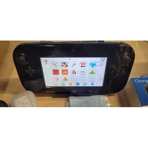 2392 - A Nintendo Wii U premium console, Wii backwards compatible, with touch screen controller, 2 Wii plus... 