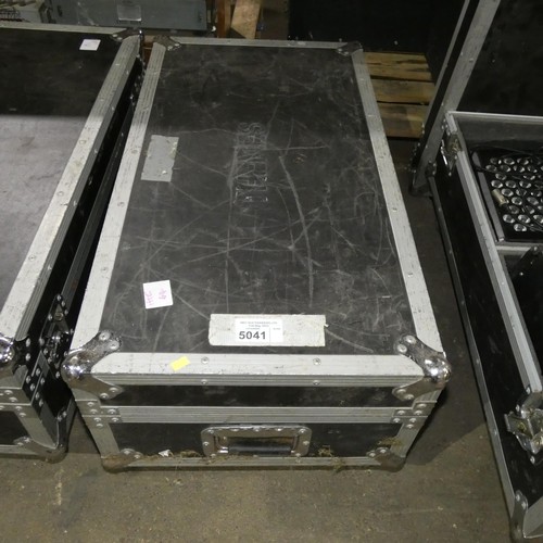 5041 - 2 x ip wash lights supplied in a wheeled flight case