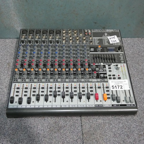 5172 - 1 x Behringer Zenyx 1832 FX mixing desk