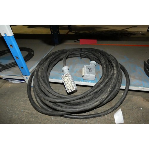 5433 - A 20m 6 way x 16a multicore power cable with Harting connectors