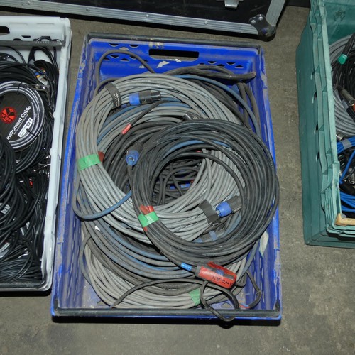 5286 - A quantity of Speakon cables. Contents of 1 plastic crate which is not included