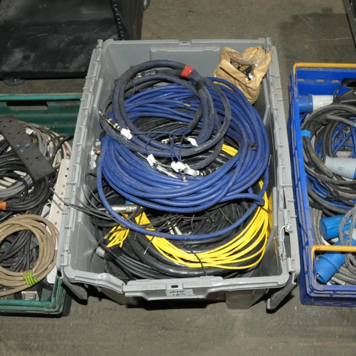 5291 - A quantity of various cables. Contents of 1 plastic crate which is not included