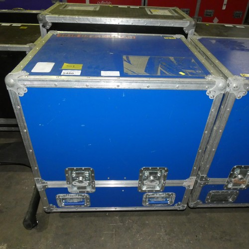 5480 - 1 x Five Star d&b Q series twin loudspeaker wheeled flight case - blue (empty) measuring approx 73 x... 