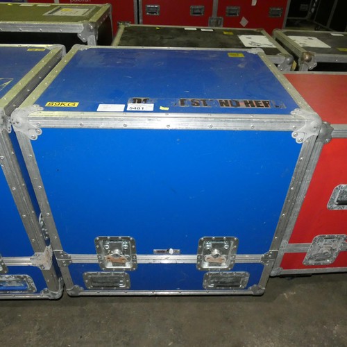 5481 - 1 x Five Star d&b Q series twin loudspeaker wheeled flight case - blue (empty) measuring approx 73 x... 