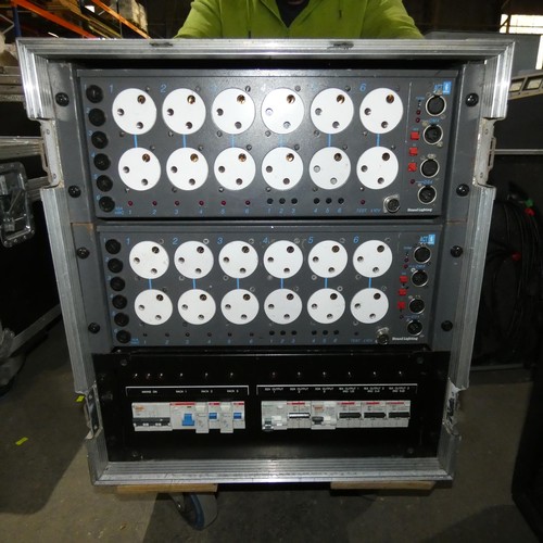 5044 - 1 x dimmer rack - 12 way dimmer, 4 way SOCA, 63/3 to 3 x 32 + 3 x 16, all patch cables and 63 single... 