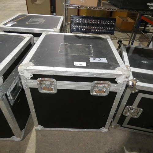 5579 - 1 x Foam lined custom Flight case with lift off lid approx 54 x 53 x 56cm high