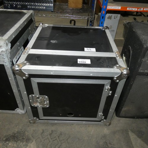 5580 - A two part custom flight case with lift off front/lid and rack mounting for Mixer/audio/DJ equipment... 