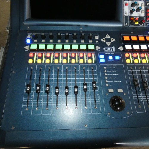 5312 - 1 x Midas Pro1 digital sound desk supplied in a wheeled flight case. Please note this item has fault... 