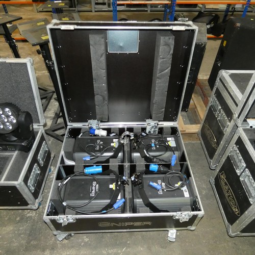 5325 - An Elation Sniper 4 way light kit supplied in a wheeled flight case