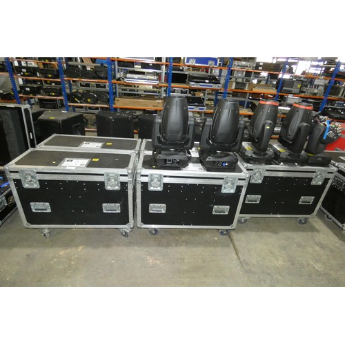 5326 - 5 x wheeled flight cases containing 12 x Elation platinum 5R pro. Please note that 10 are working an... 