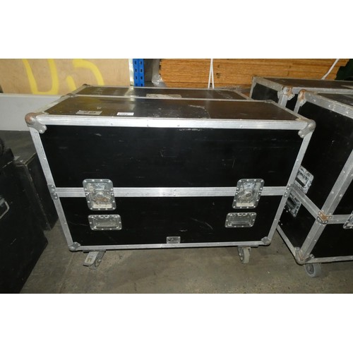 5566 - 1 x custom Flight case on wheels with lift off lid which contains 1 x NEC PX‐42VP5G Plasma screen, f... 