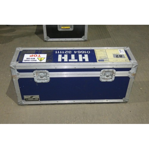 5574 - 1 x 5 Star foam lined custom Flight case with hinged lid approx 83 x 23 x 37cm high