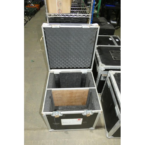 5577 - 1 x Foam lined custom Flight case with lift off lid approx 54 x 53 x 56cm high