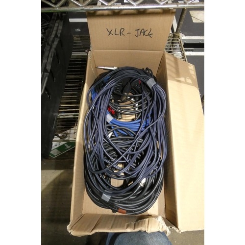 5253 - 1 box containing a quantity of XLR-Jack cables.