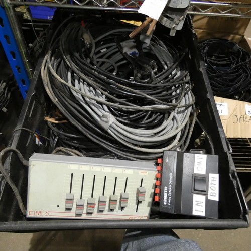 5252 - A quantity of various cables. Contents of 1 plastic crate which is not included