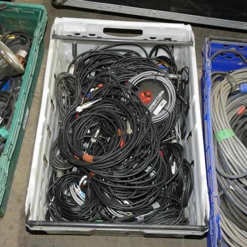 5287 - A quantity of various instrument cables. Contents of 1 plastic crate which is not included