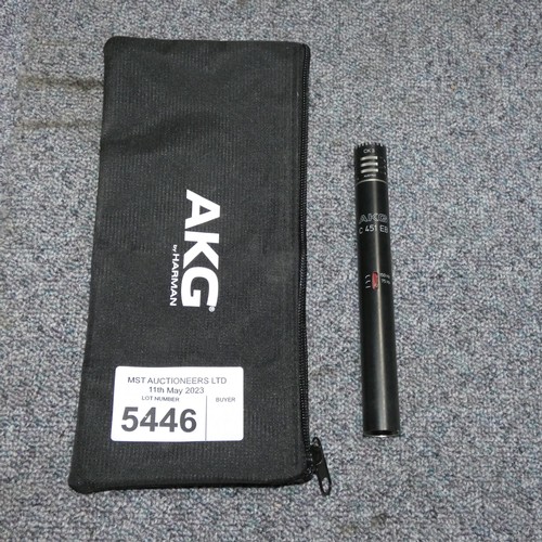 5446 - 1 x AKG C451 EB small diaphragm cardioid condenser microphone supplied with a soft case