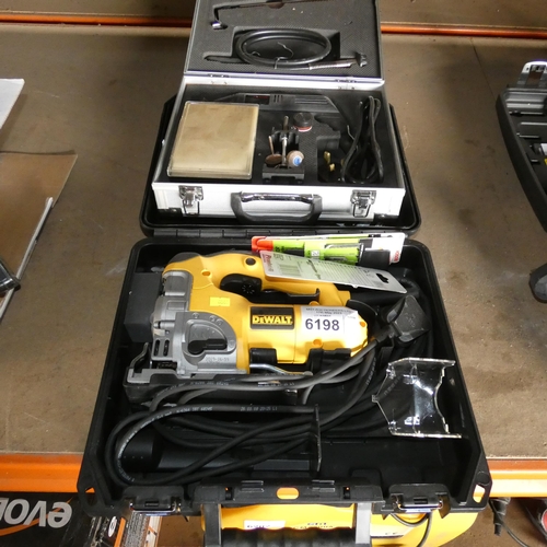 6198 - 1 x Dewalt jigsaw 240v and 1 x Woolworths multitool 240v