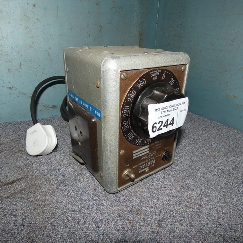 6244 - 1 x Variac adjustable transformer