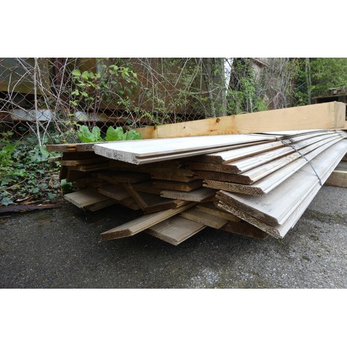 6843 - A quantity of tongue and groove measuring approx 12 x 2 x 360cm (bottom stack)