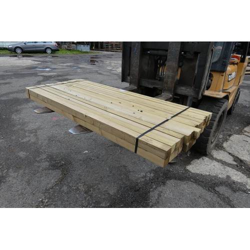 6848 - A quantity of timber measuring approx 4 x 4.5 x 150cm (top stack)