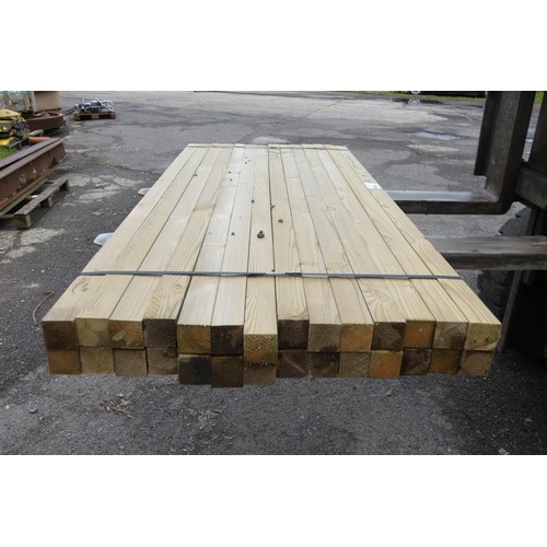 6848 - A quantity of timber measuring approx 4 x 4.5 x 150cm (top stack)