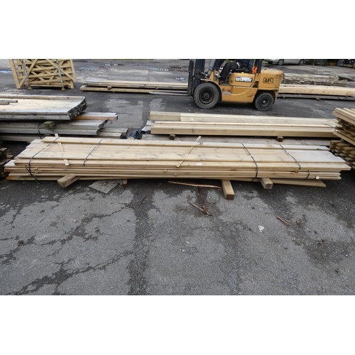 6853 - A quantity of tongue and groove approx 14 x 2cm and 15 x 2cm timber measuring up to approx 420cm