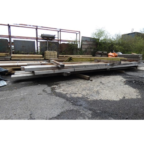 6857 - A quantity of timber to include 24 x 7cm, 22 x 7cm, 14.5 x 6.5cm etc, lengths vary up to approx 480c... 