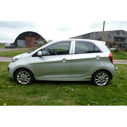 1 - Kia Picanto 3 Hatchback 1.25 5dr. Silver. Reg: WF13 FZZ, 25/04/2013, 5 speed manual petrol 1248cc Mo... 