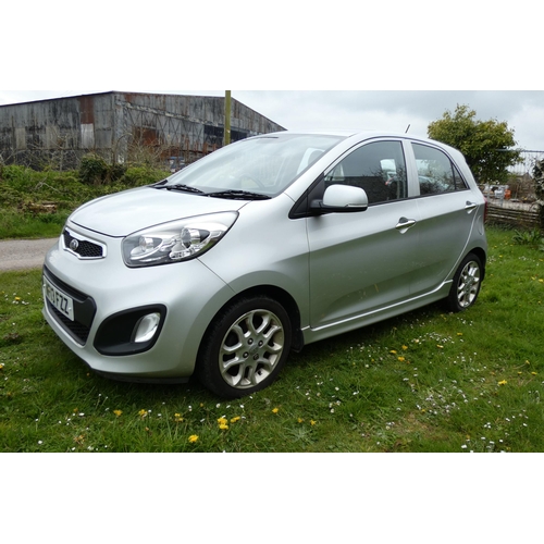 1 - Kia Picanto 3 Hatchback 1.25 5dr. Silver. Reg: WF13 FZZ, 25/04/2013, 5 speed manual petrol 1248cc Mo... 