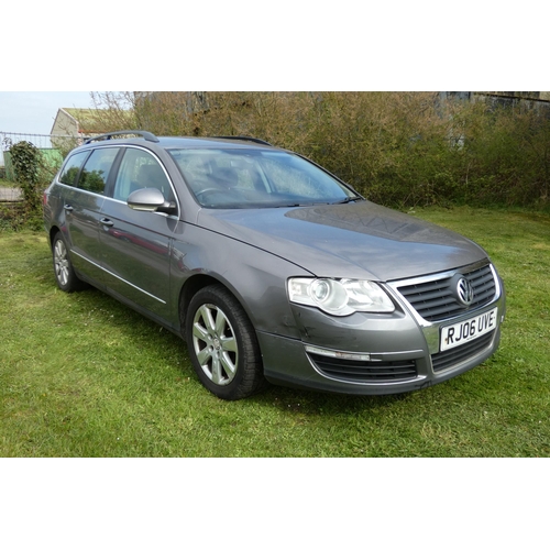 8 - VW Passat Estate SE TDI, 5dr grey, Reg RJ06 UVE,  05/06/2006, 6 speed manual Diesel, 1968cc, MoT to ... 