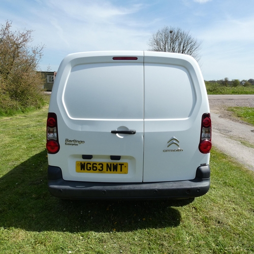 9 - CITROEN BERLINGO L1 DIESEL 1.6 HDI 625KG ENTERPRISE 75PS Panel VAN, White,  Reg: WG63 NWT,  25/10/20... 