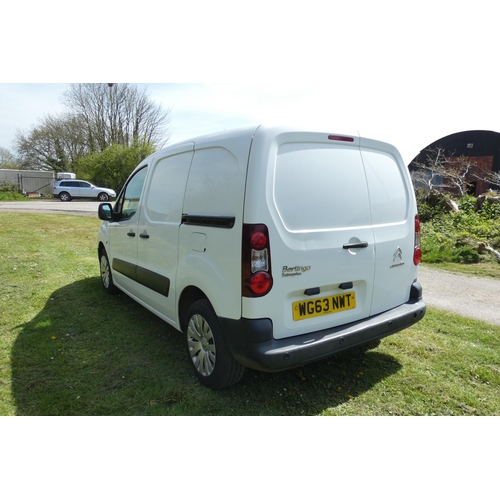 9 - CITROEN BERLINGO L1 DIESEL 1.6 HDI 625KG ENTERPRISE 75PS Panel VAN, White,  Reg: WG63 NWT,  25/10/20... 