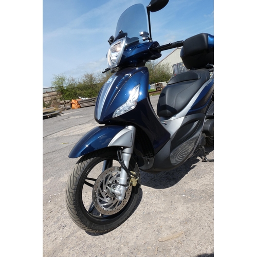 17 - Piaggio Beverly ST 350, Blue Motorcycle, Reg KU64 PXB, 01/09/2014, 330cc Petrol,  MoT to 29/03/2024 ... 